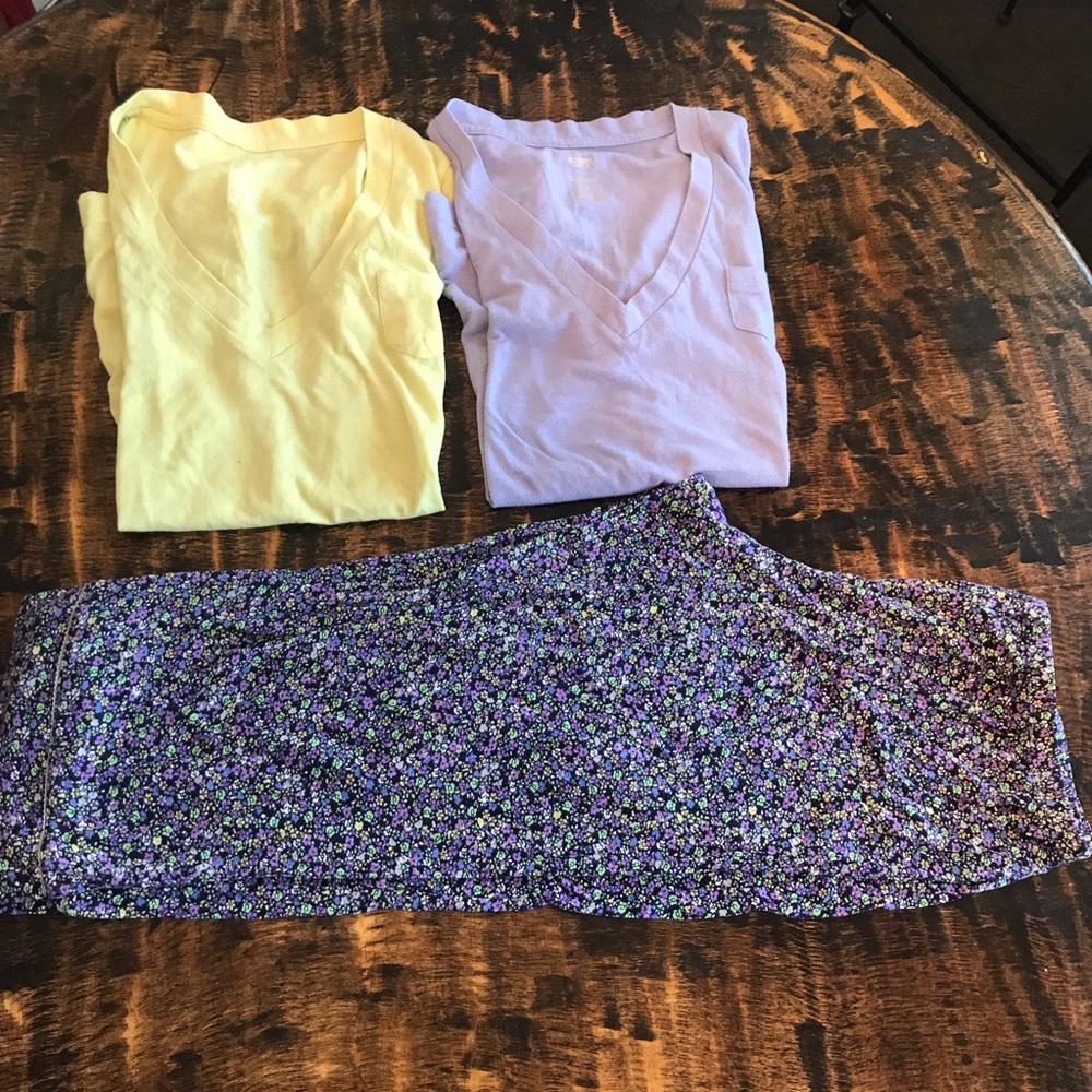 Capris PJ set, 2 tops!